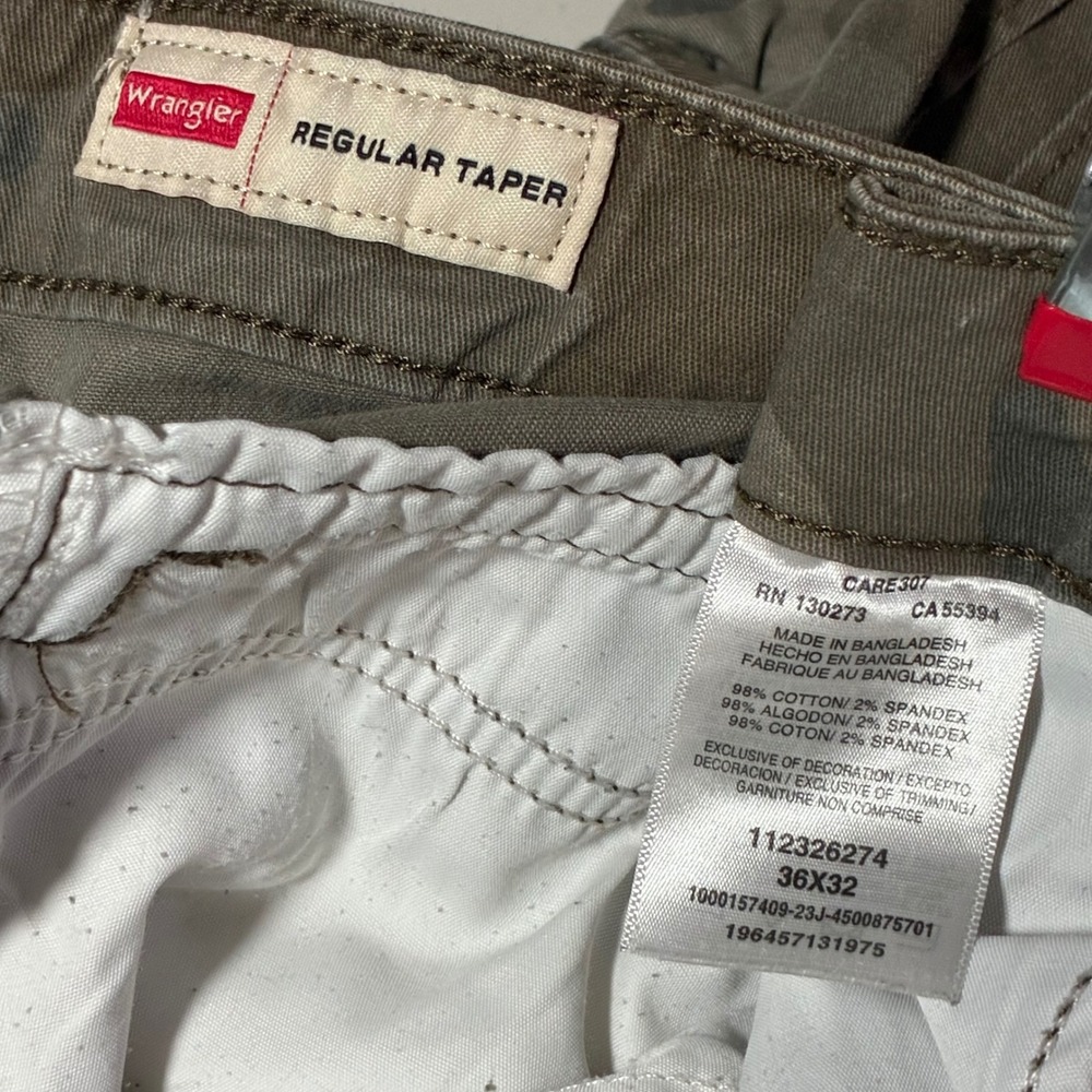 Wrangler Camo Regular Taper Cargo Pants Mens 36x32 Green Camouflage - Picture 5 of 8